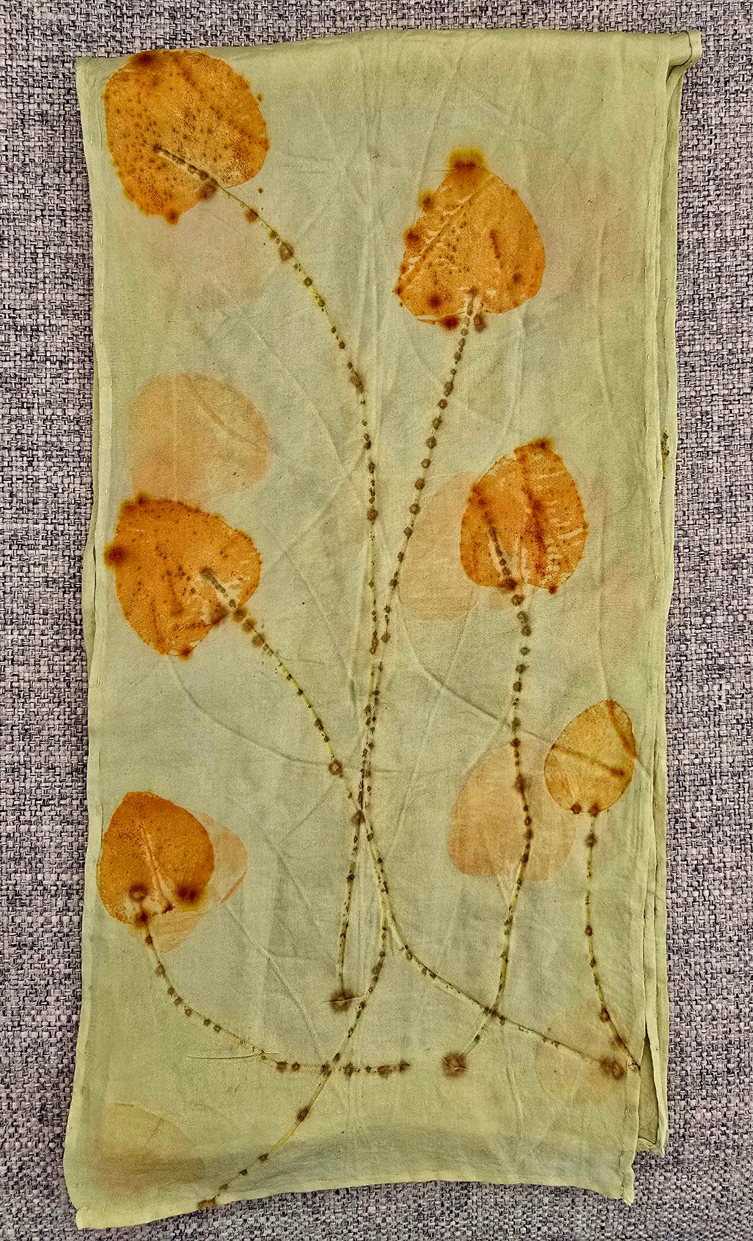 Eco Printed Silk Scarf