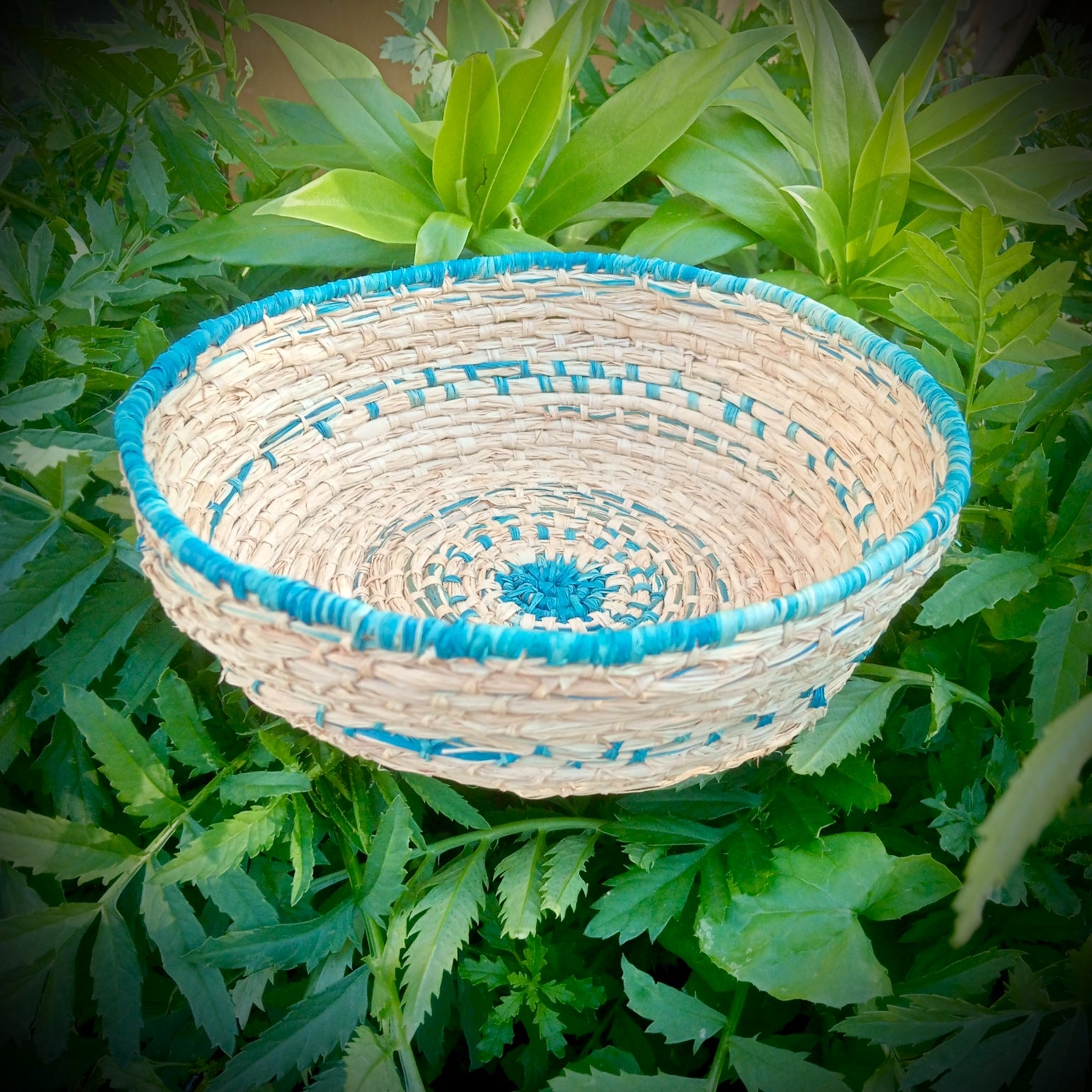 Sand and Sky Raffia Basket
