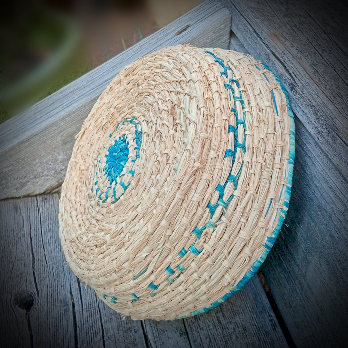 Sand and Sky Raffia Basket