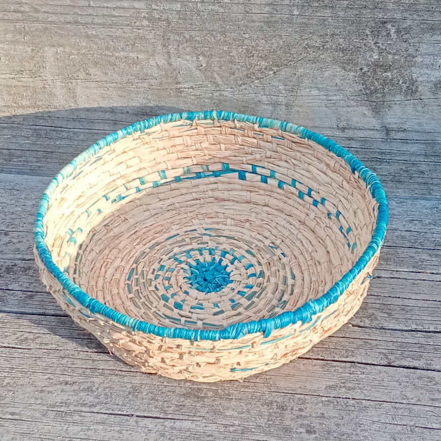 Sand and Sky Raffia Basket