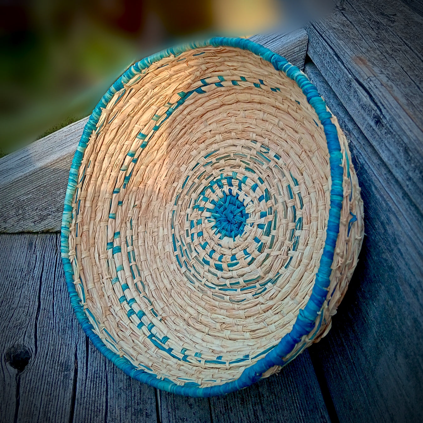 Sand and Sky Raffia Basket