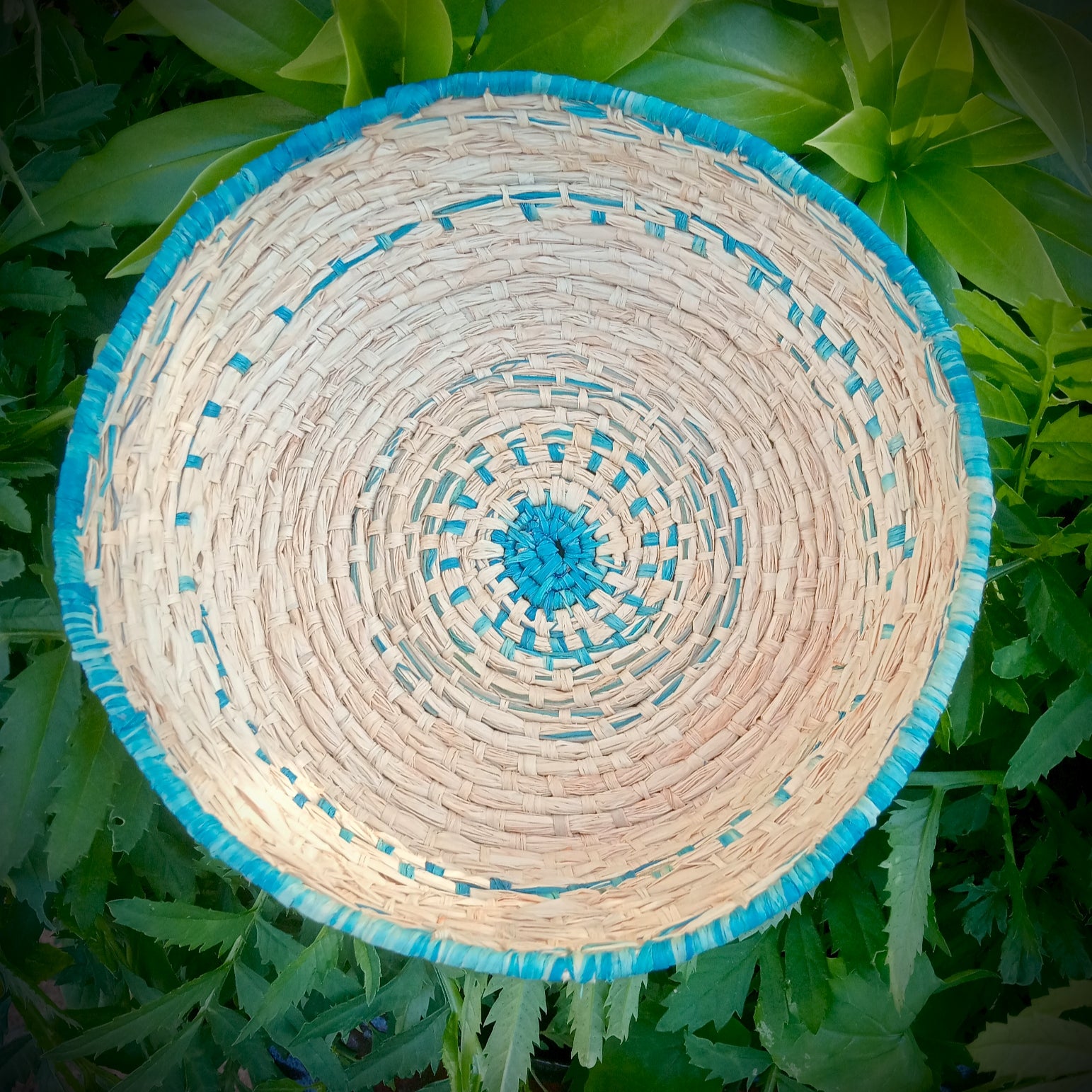 Sand and Sky Raffia Basket