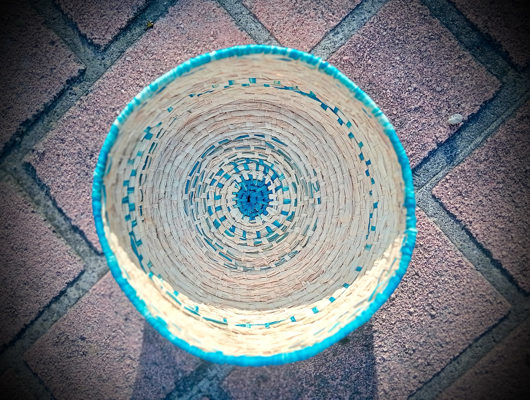 Sand and Sky Raffia Basket