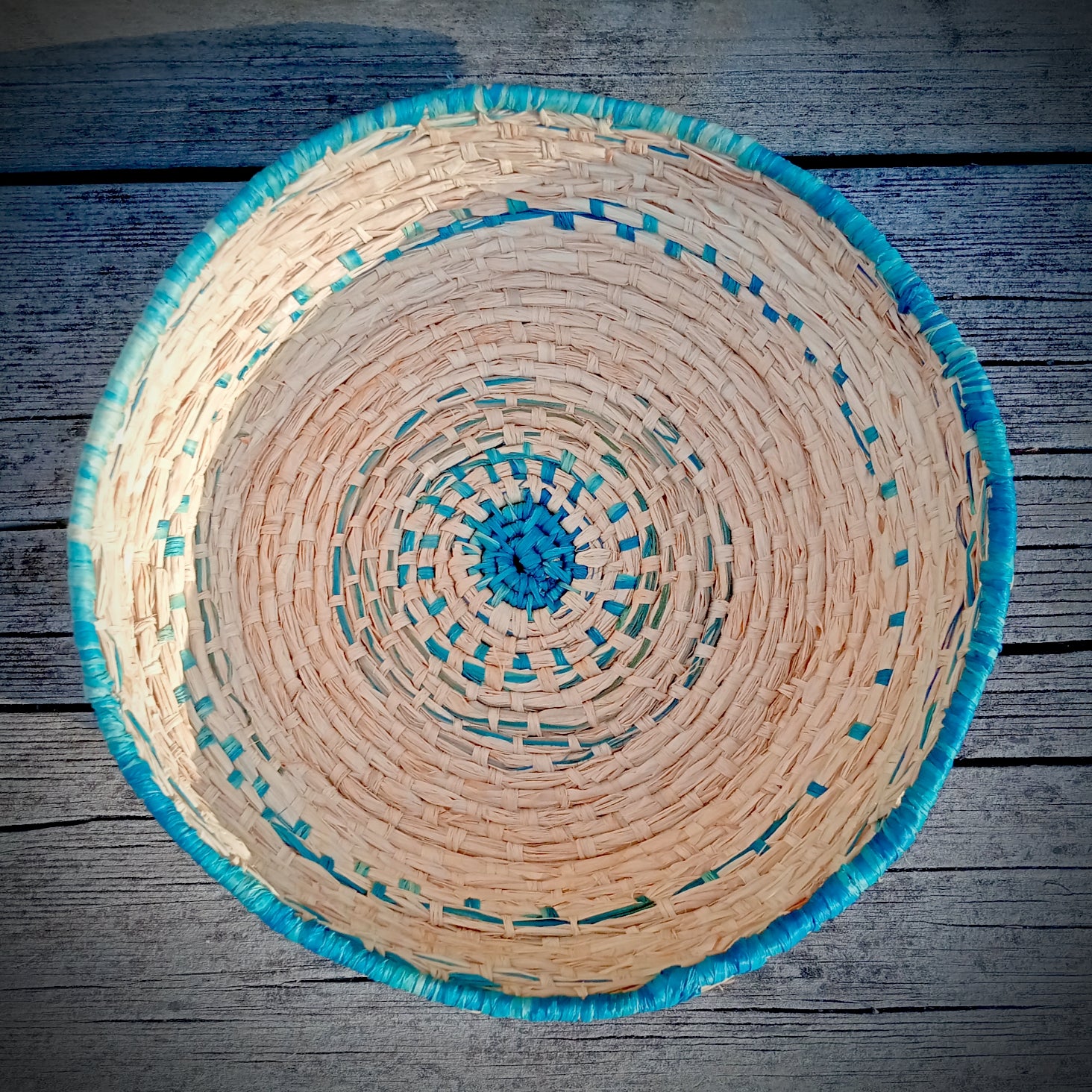 Sand and Sky Raffia Basket