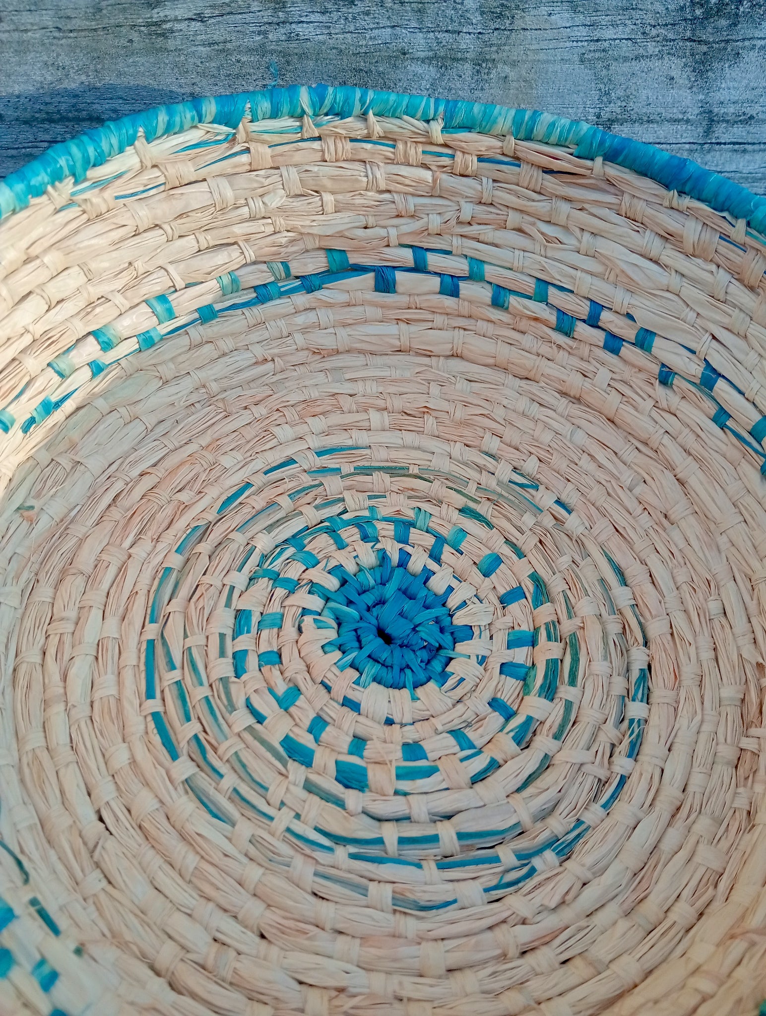 Sand and Sky Raffia Basket