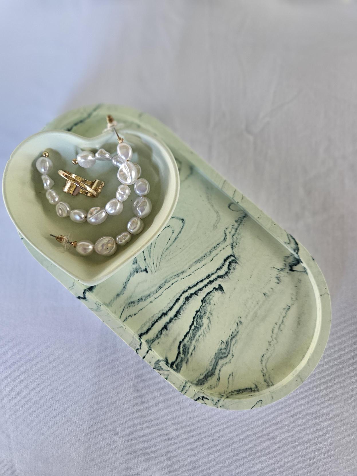 Eco Resin Oval Trinket Tray