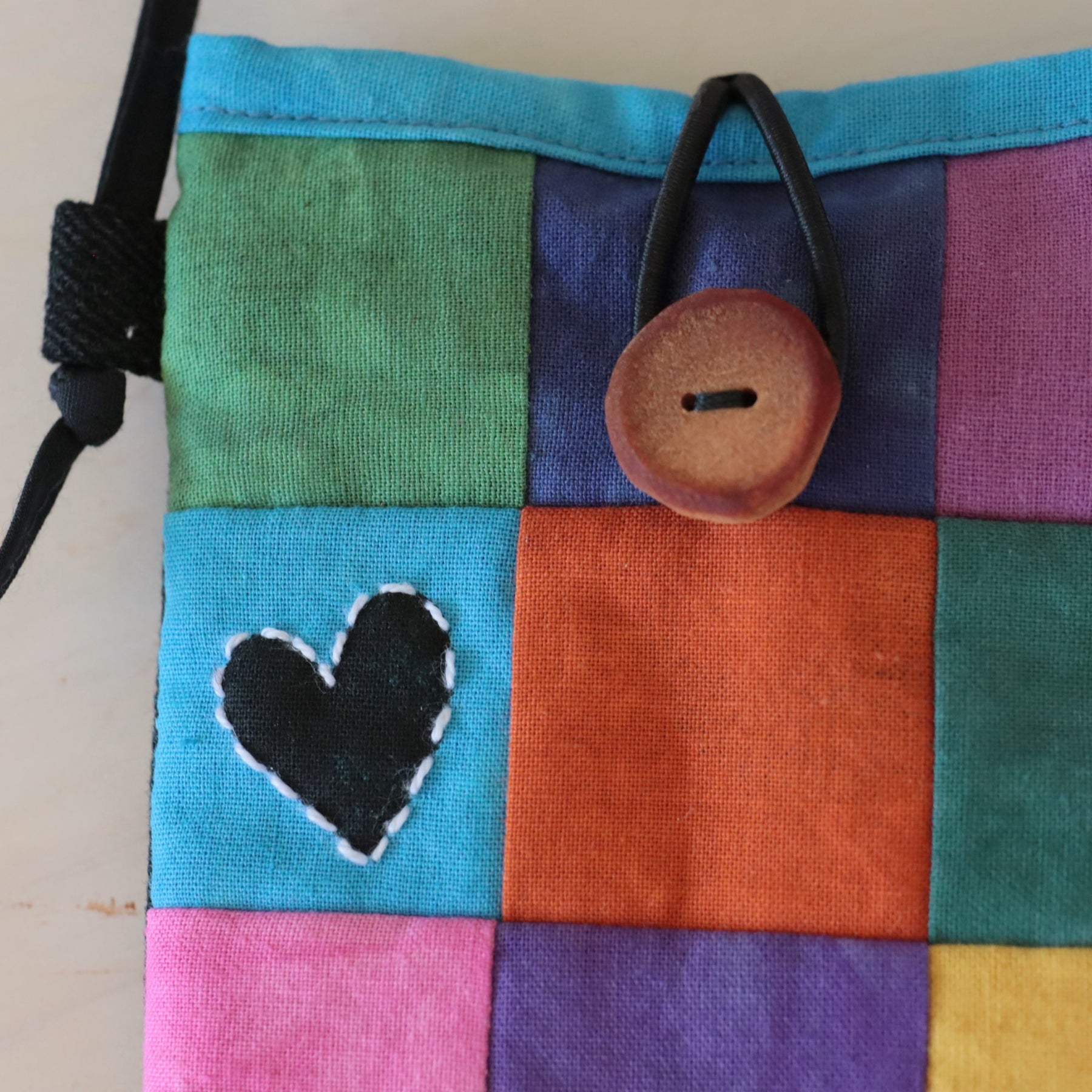 Hand Dyed Patchwork Phone pouches, Crossbody Phone bags