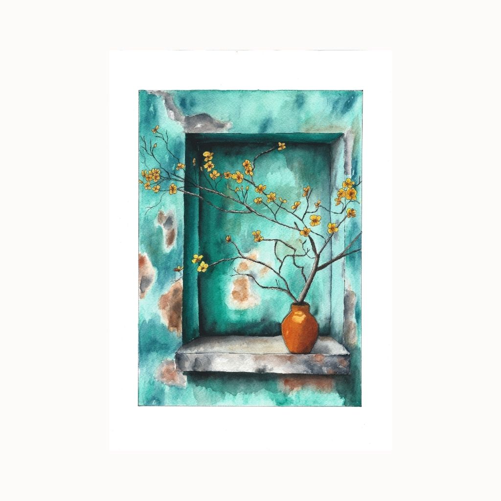 A Little Winter Brightness Watercolour Fine Art Print