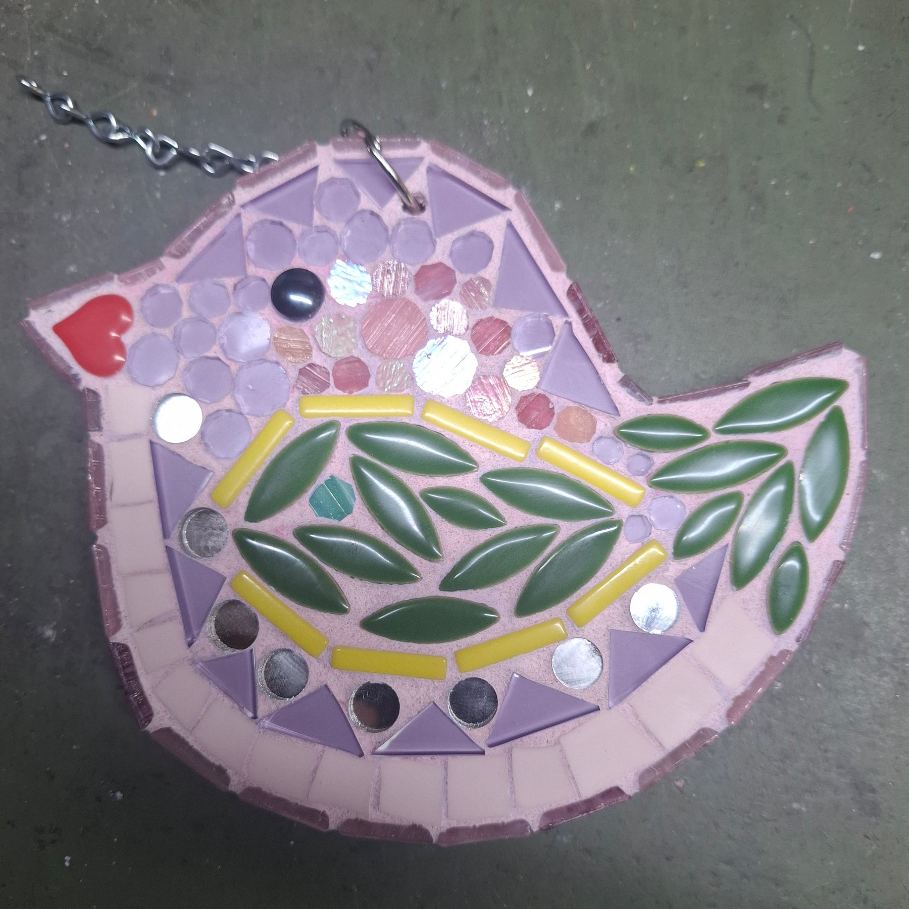 Cutie Pink Mosaic Bird