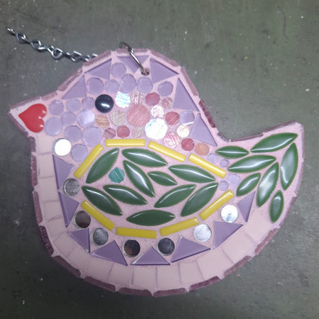 Cutie Pink Mosaic Bird