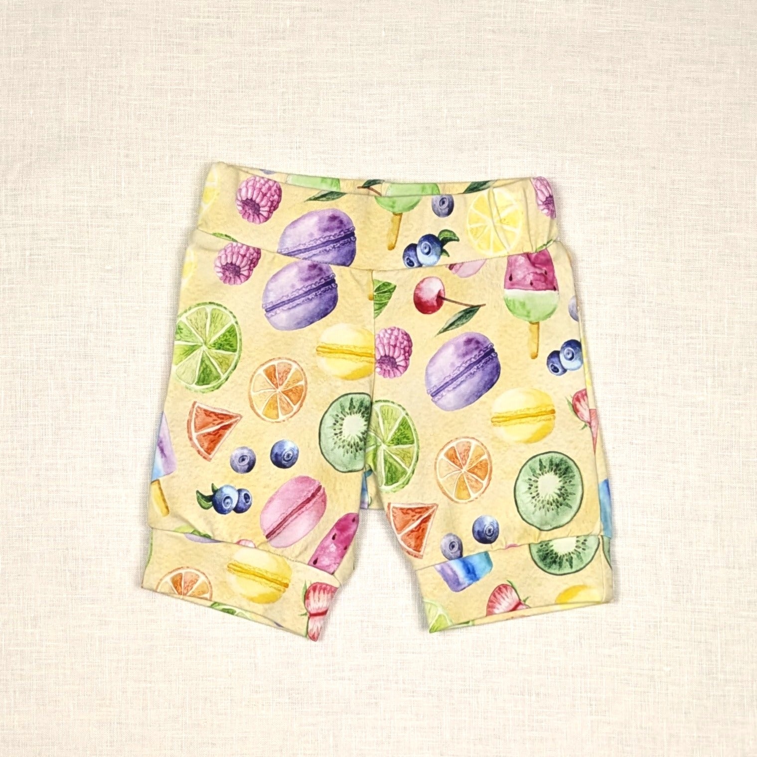 Handmade Shorts for active kids | Summer Fruits Collection | sizes 1-5