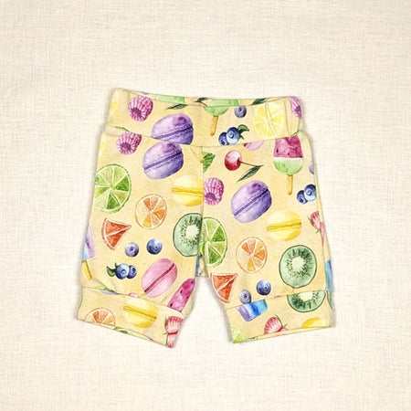 Handmade Shorts for active kids | Summer Fruits Collection | sizes 1-5