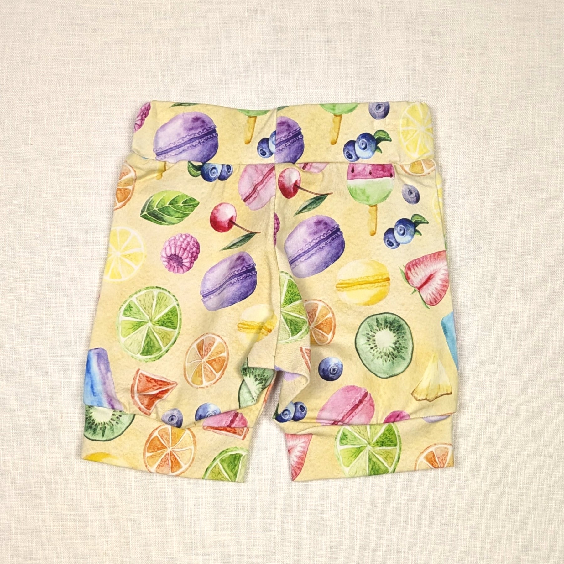 Handmade Shorts for active kids | Summer Fruits Collection | sizes 1-5