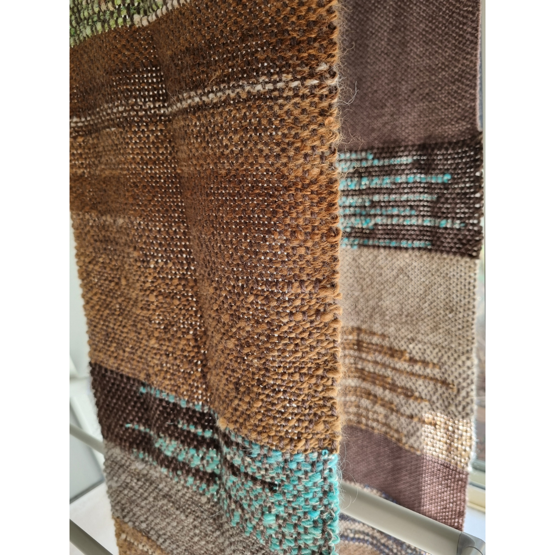 'Kookaburra' handwoven wool scarf