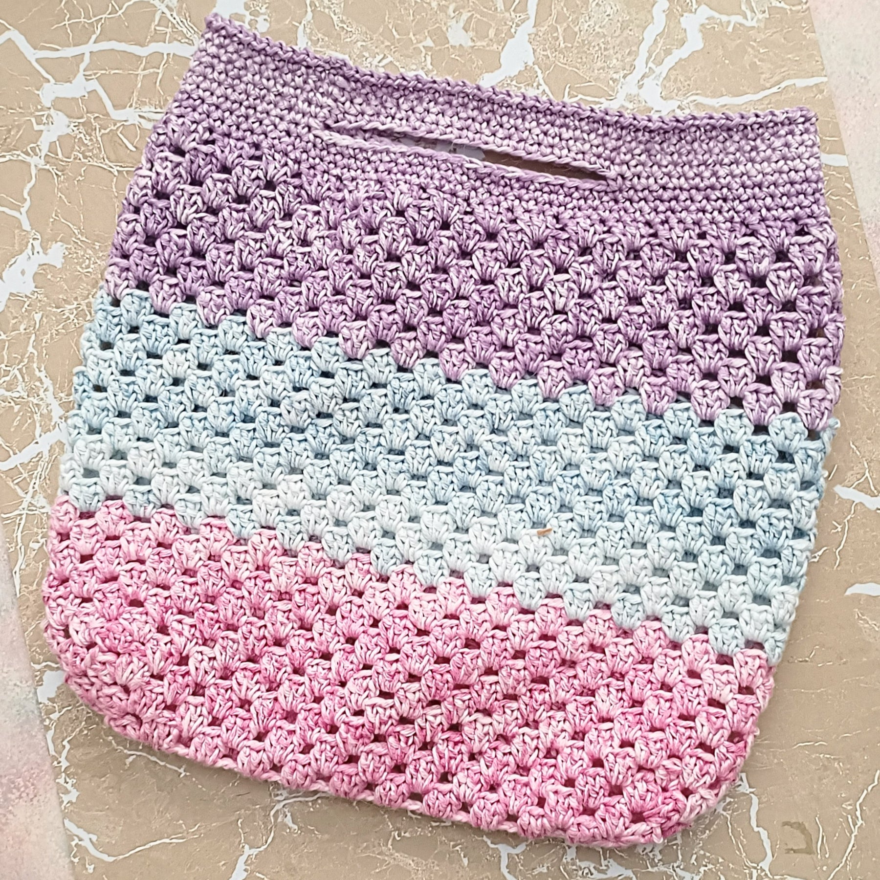 Mini Unlined Crochet Granny Stripe Bags