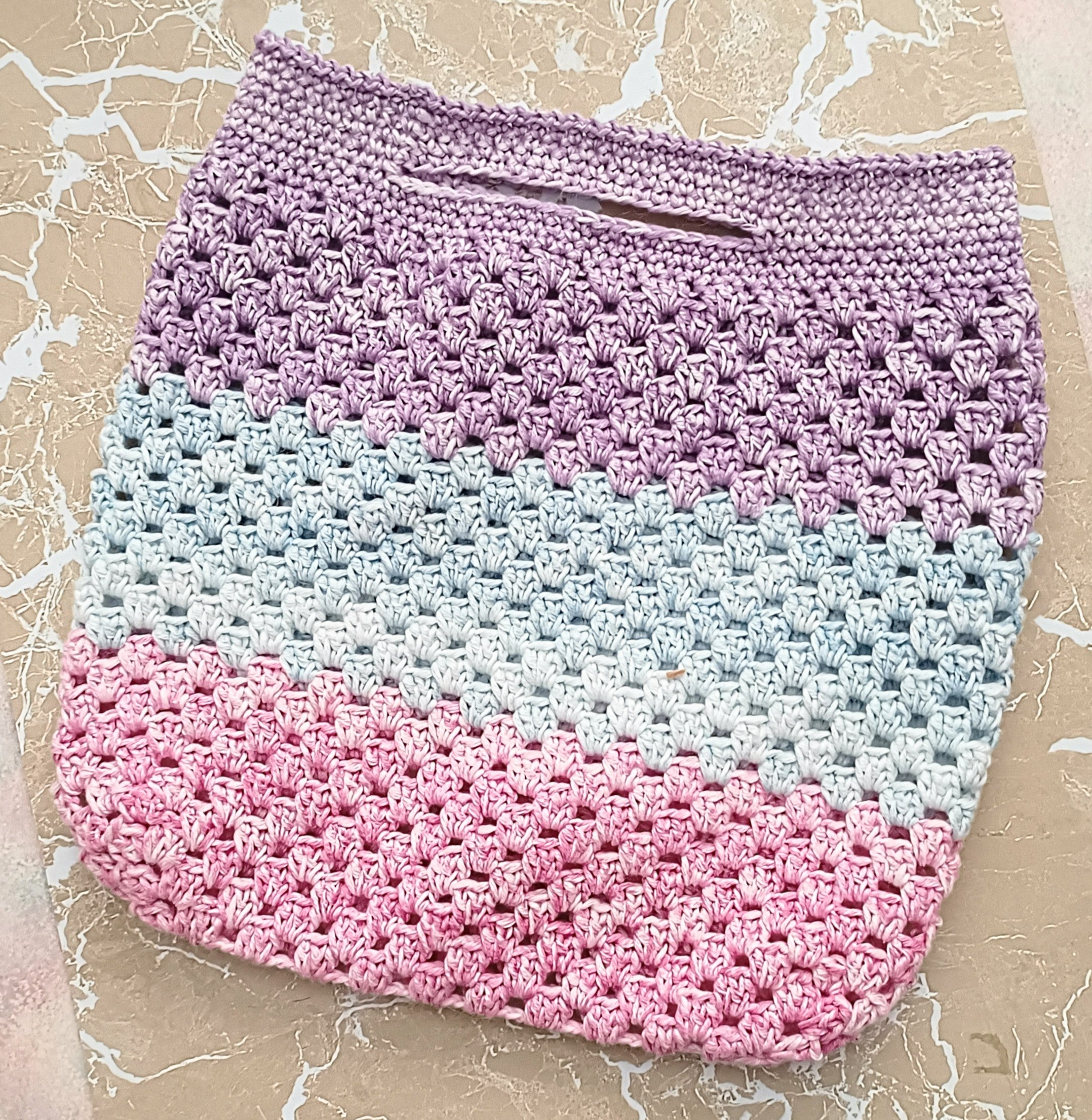 Mini Unlined Crochet Granny Stripe Bags