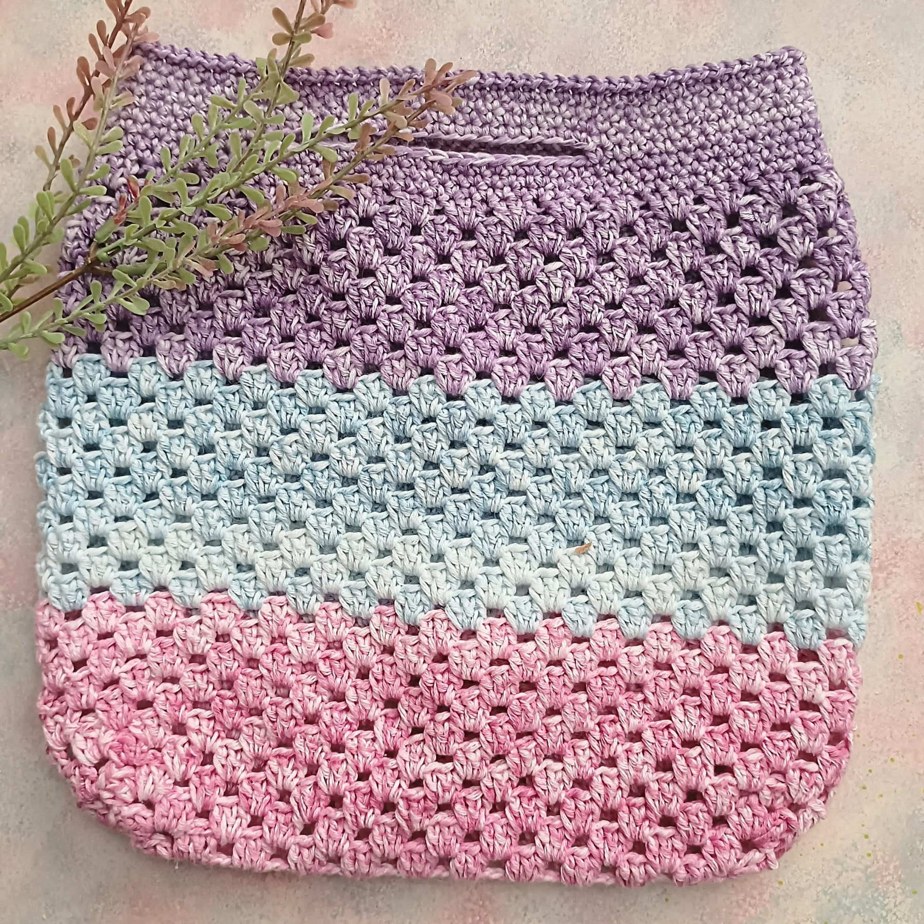 Mini Unlined Crochet Granny Stripe Bags