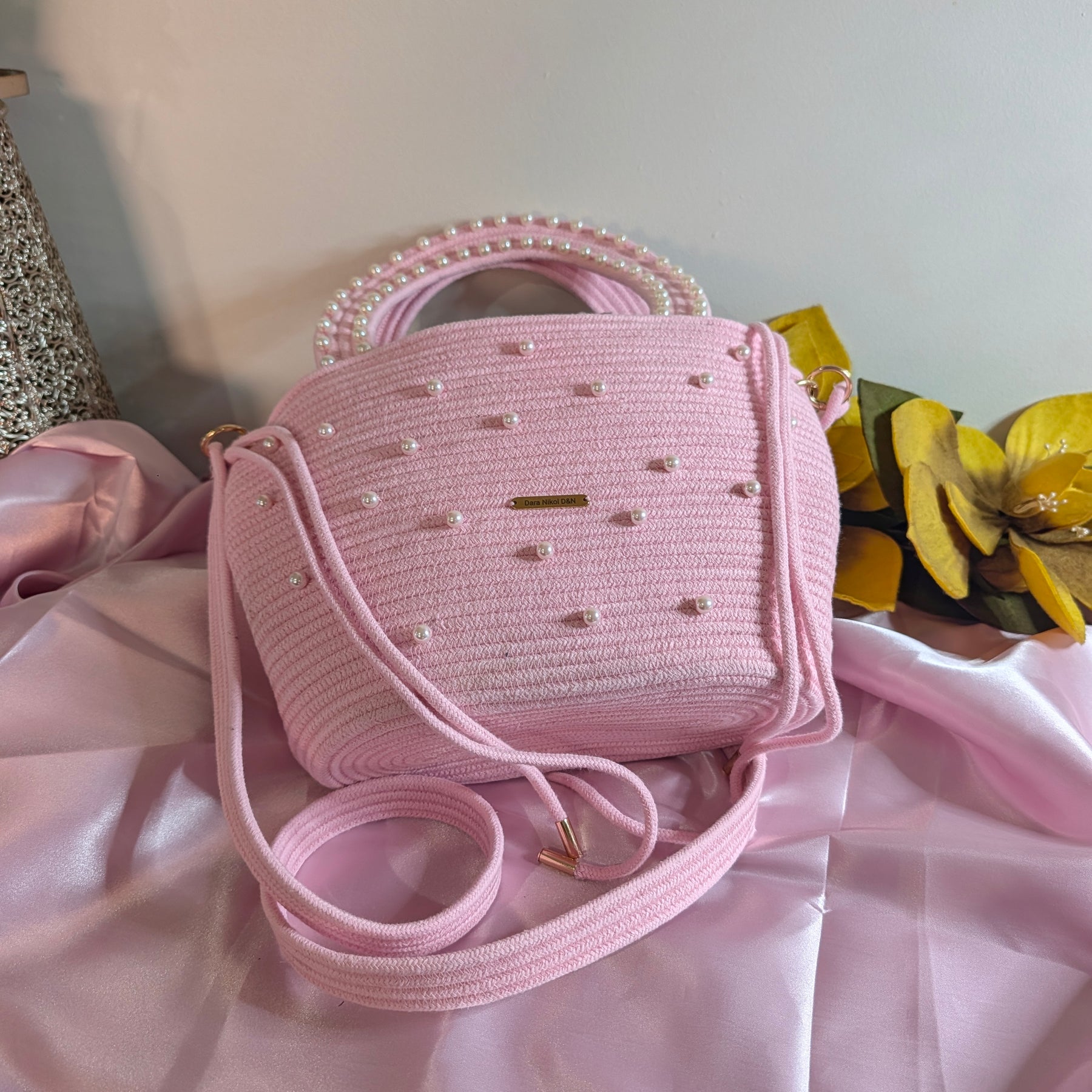 "Bloom" (M) Handmade Cotton Cord Bag