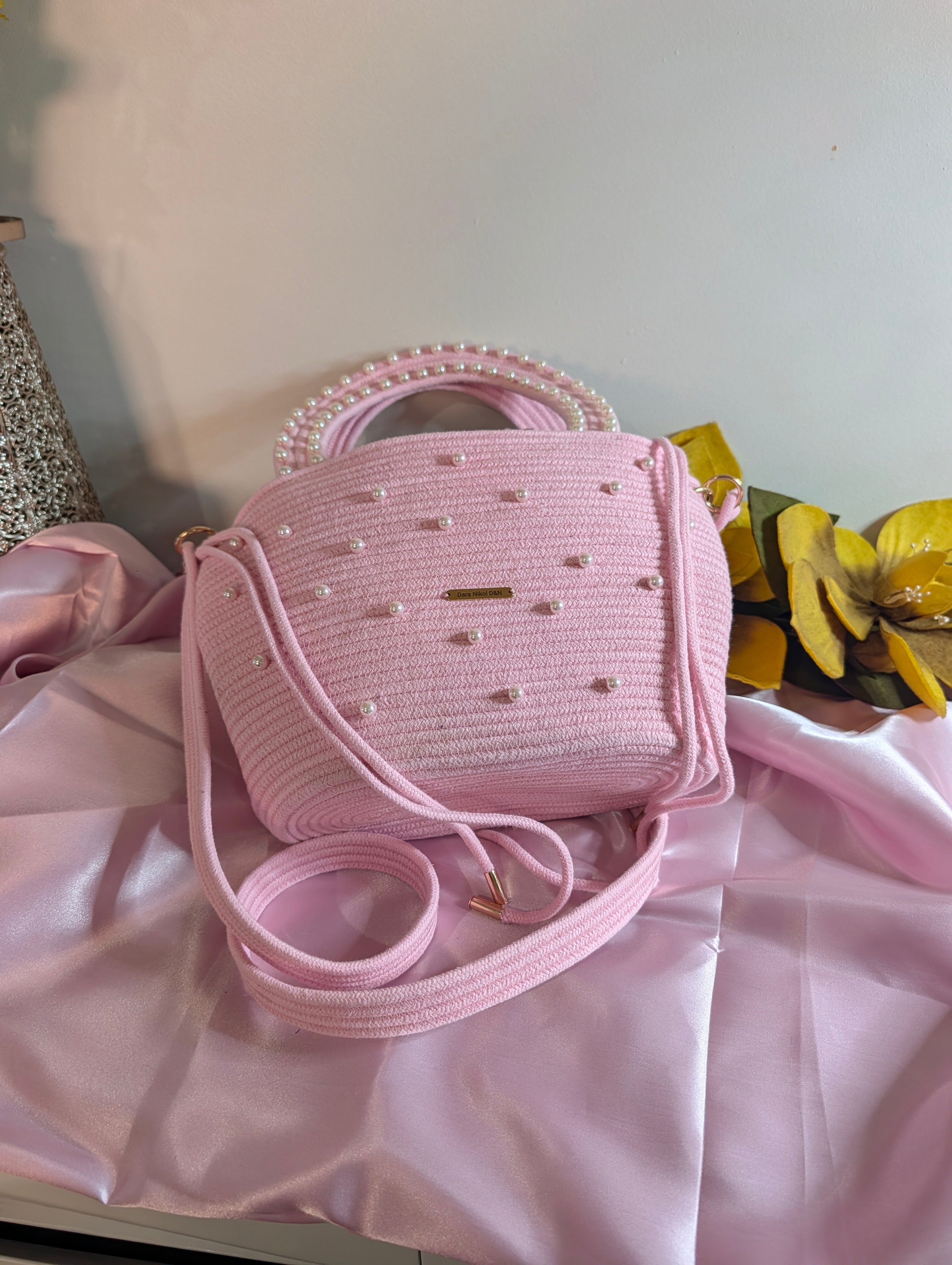 "Bloom" (M) Handmade Cotton Cord Bag