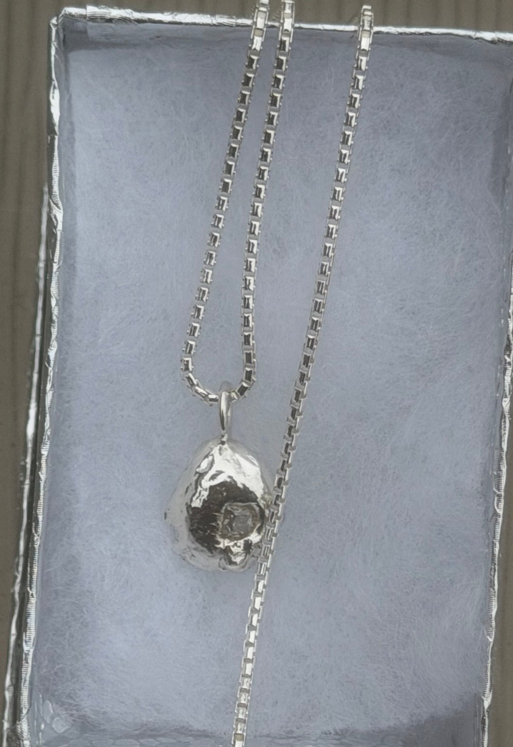 STERLING SILVER MOLTEN NUGGETnecklace
