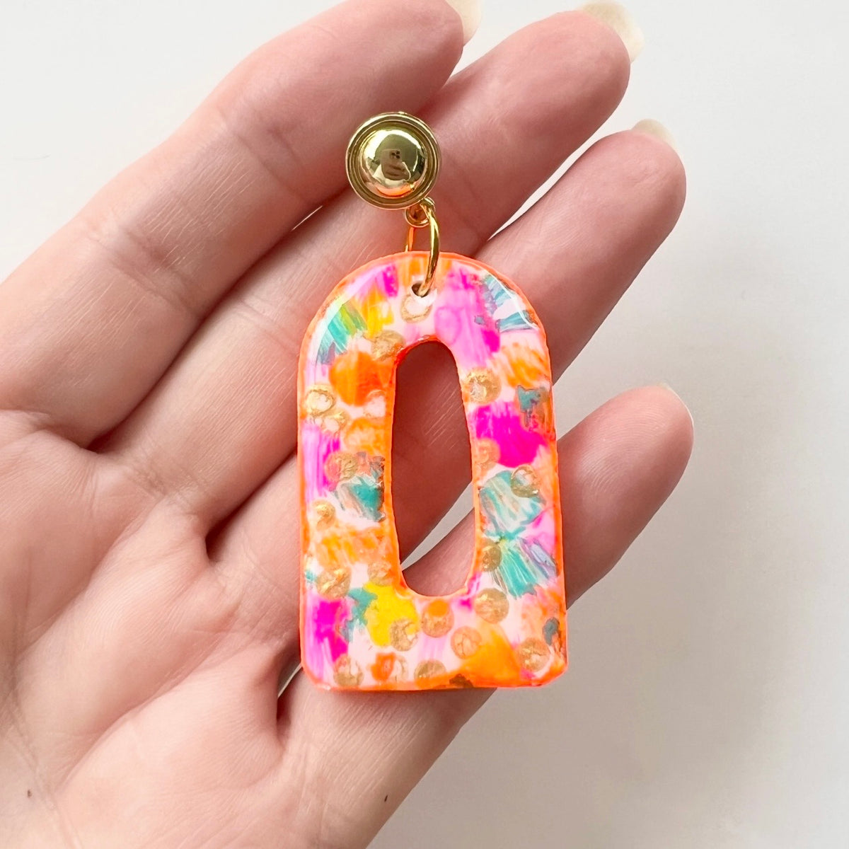 Earrings~Handpainted~Neon~Dangles ~affordable