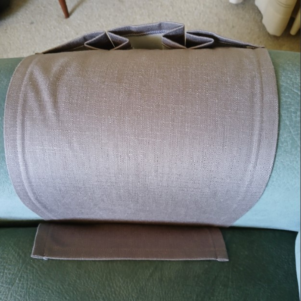 Fabric Remote Control Holder -Brown 3 pockets