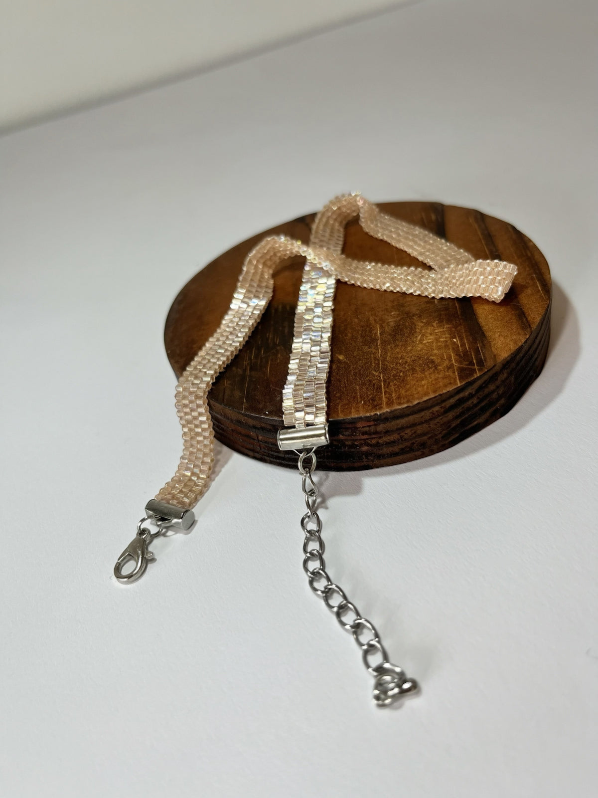 SHINE BRIGHT Necklace | beaded choker | nude beige color