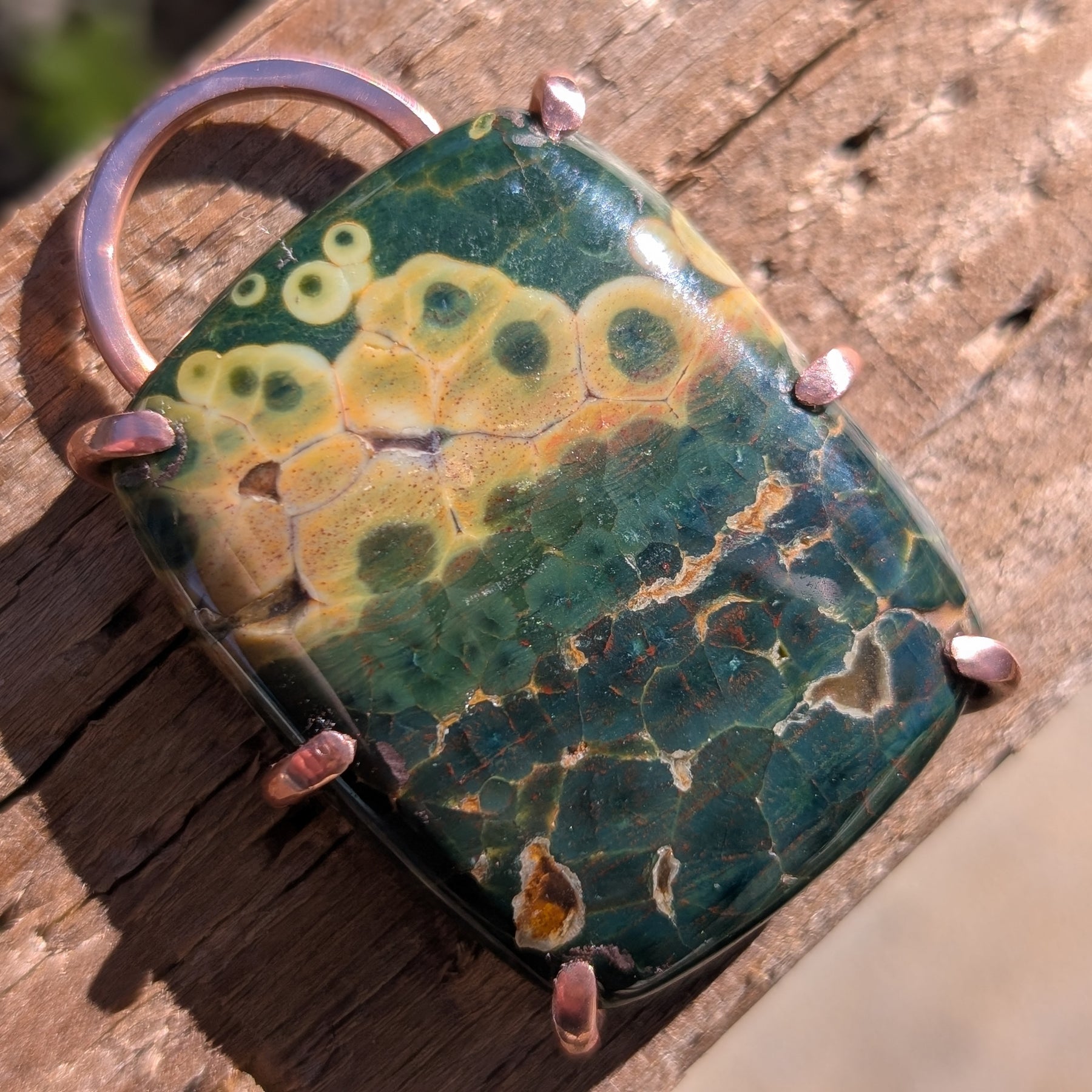 Silvanus - Ocean Jasper in Copper Pendant