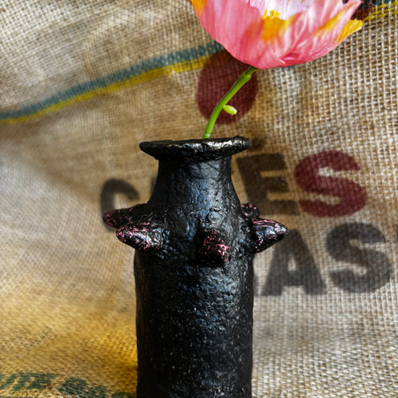Small vase with pinkish studs