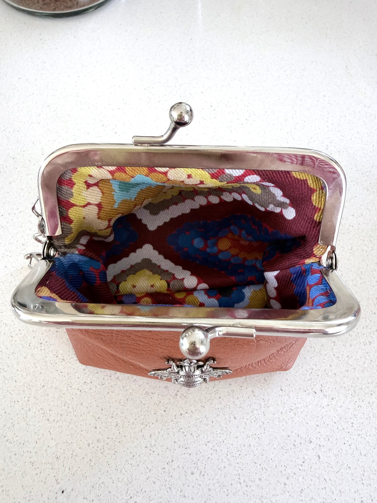 ‘Bee’ coin purse with key chain