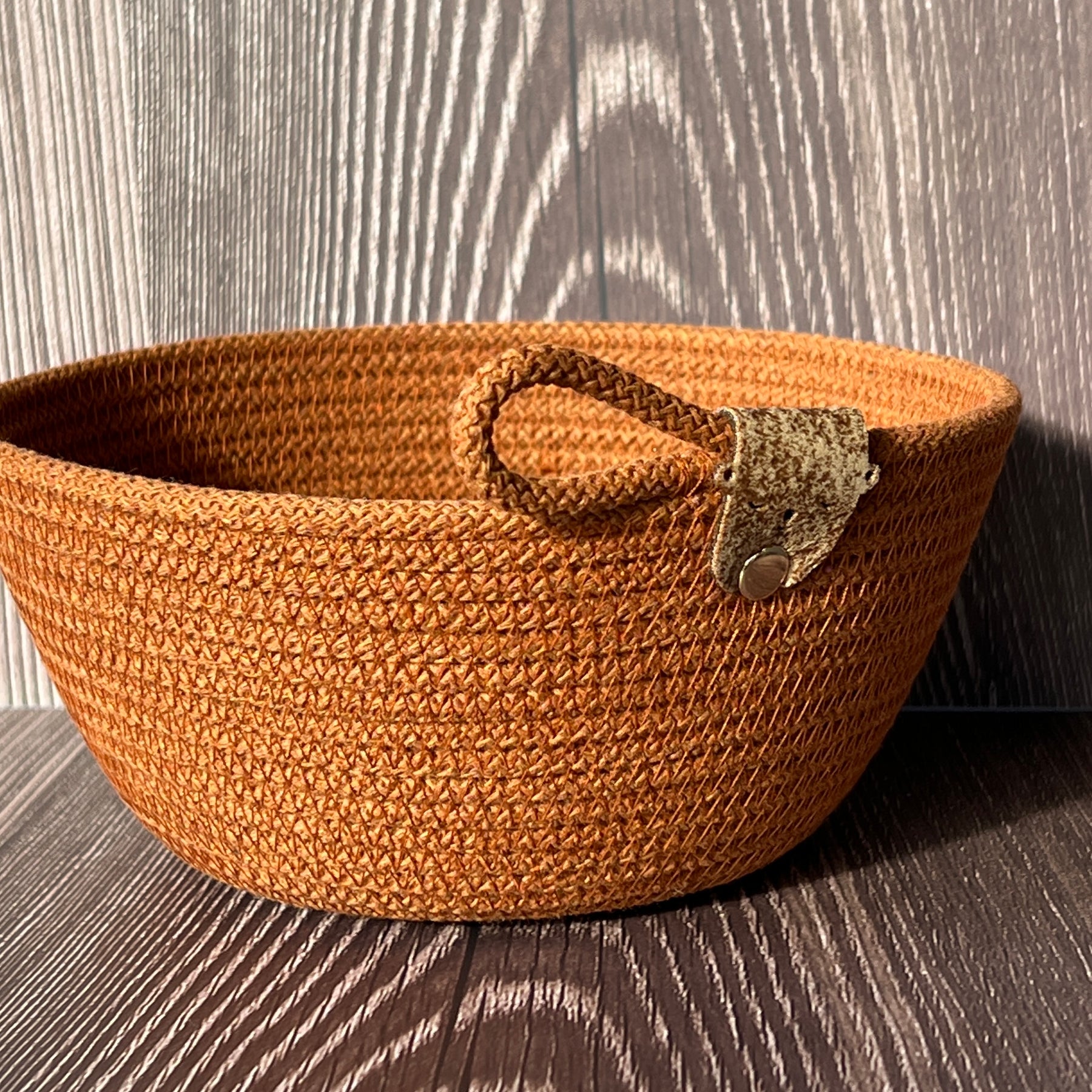 Terracotta Cotton Rope Storage Basket | Decorative Home Organiser