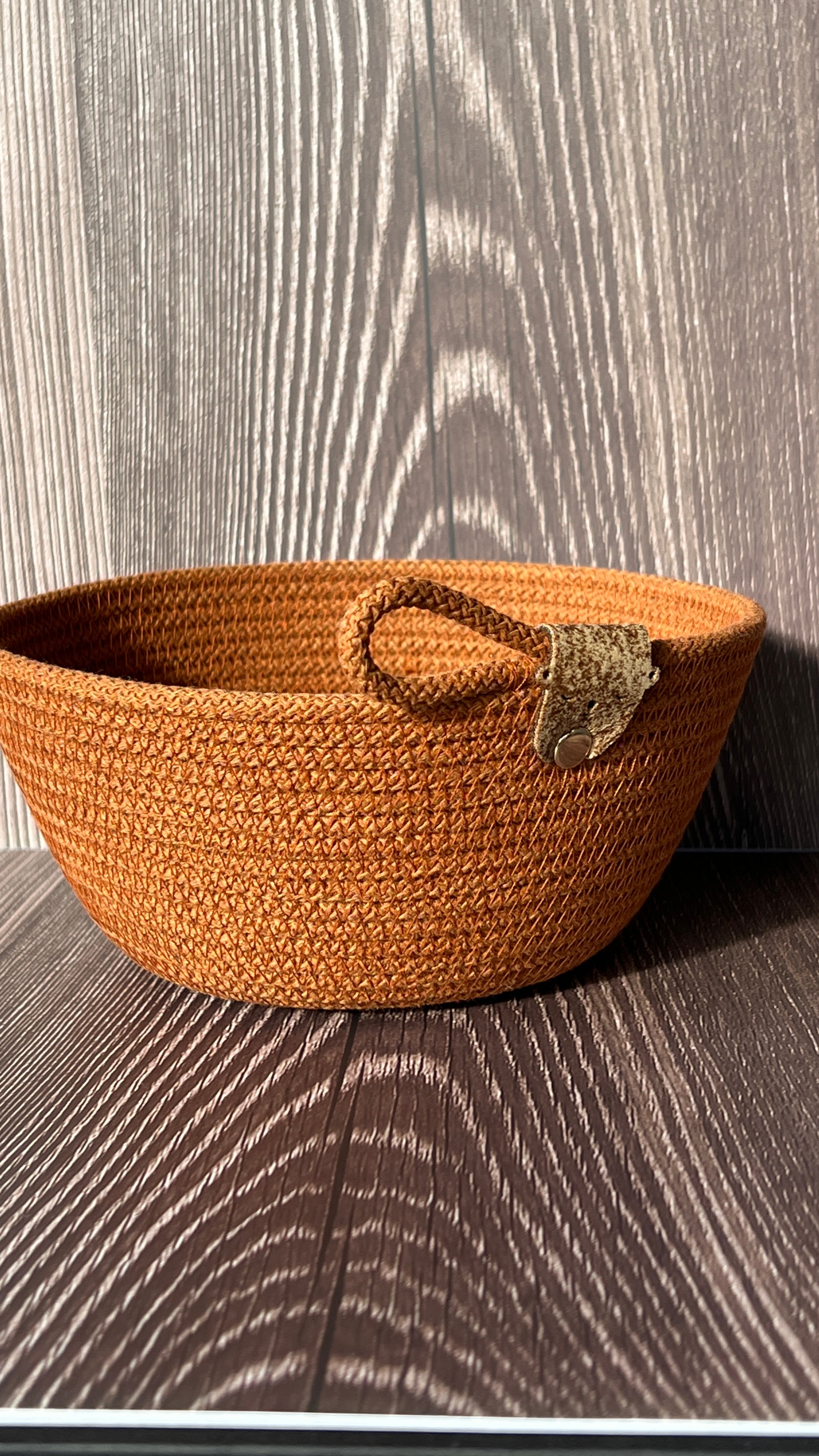 Terracotta Cotton Rope Storage Basket | Decorative Home Organiser