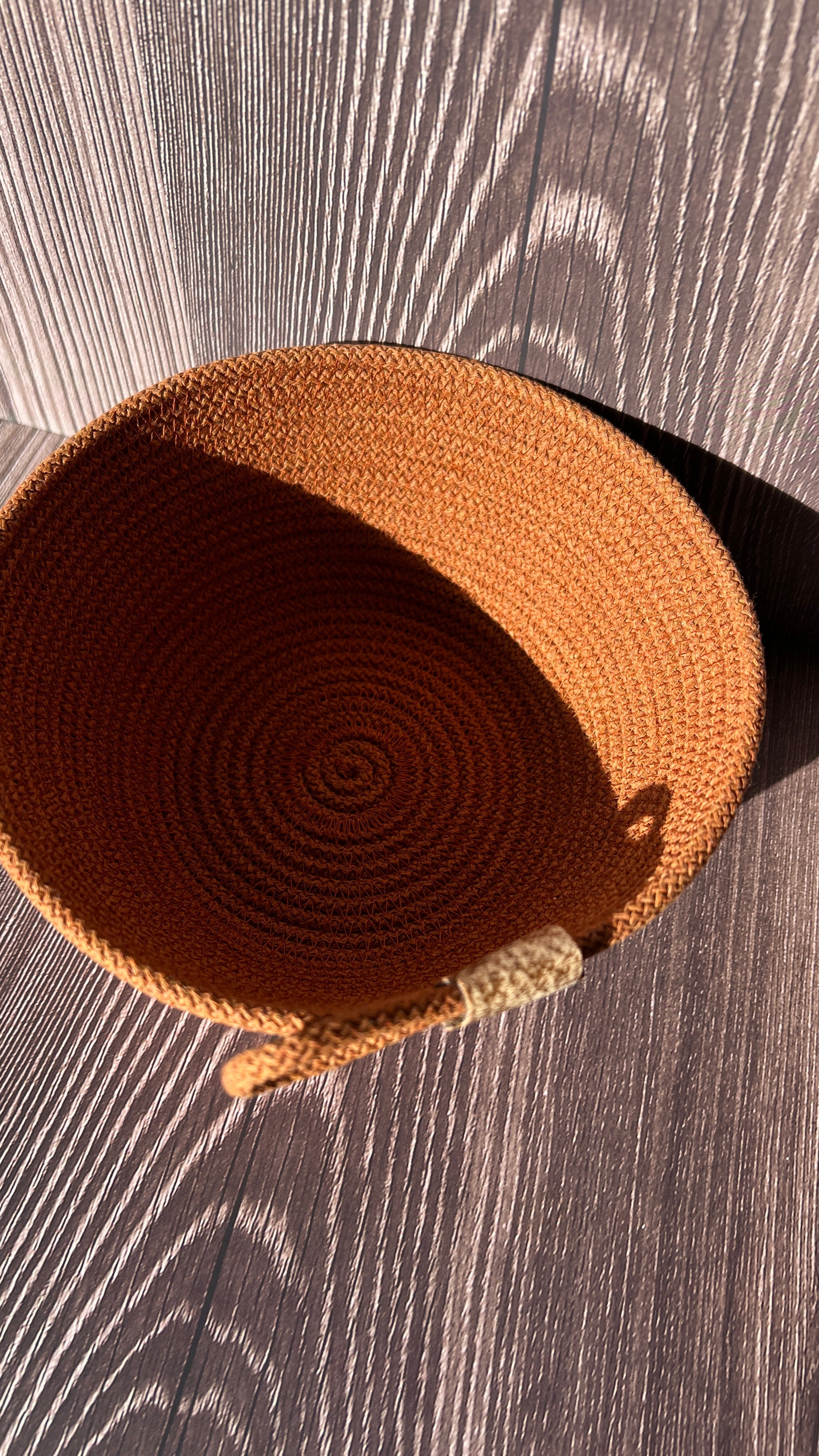 Terracotta Cotton Rope Storage Basket | Decorative Home Organiser