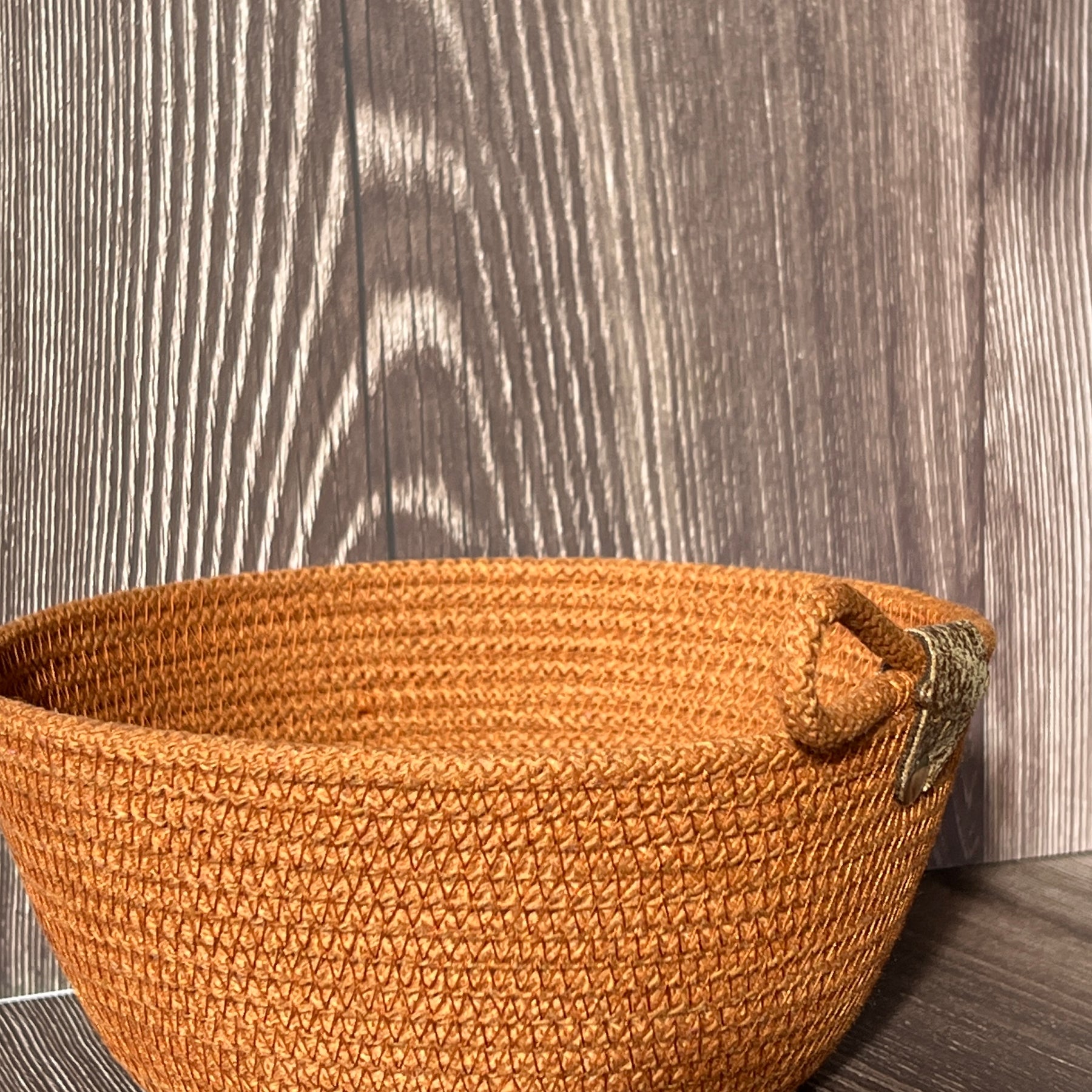 Terracotta Cotton Rope Storage Basket | Decorative Home Organiser