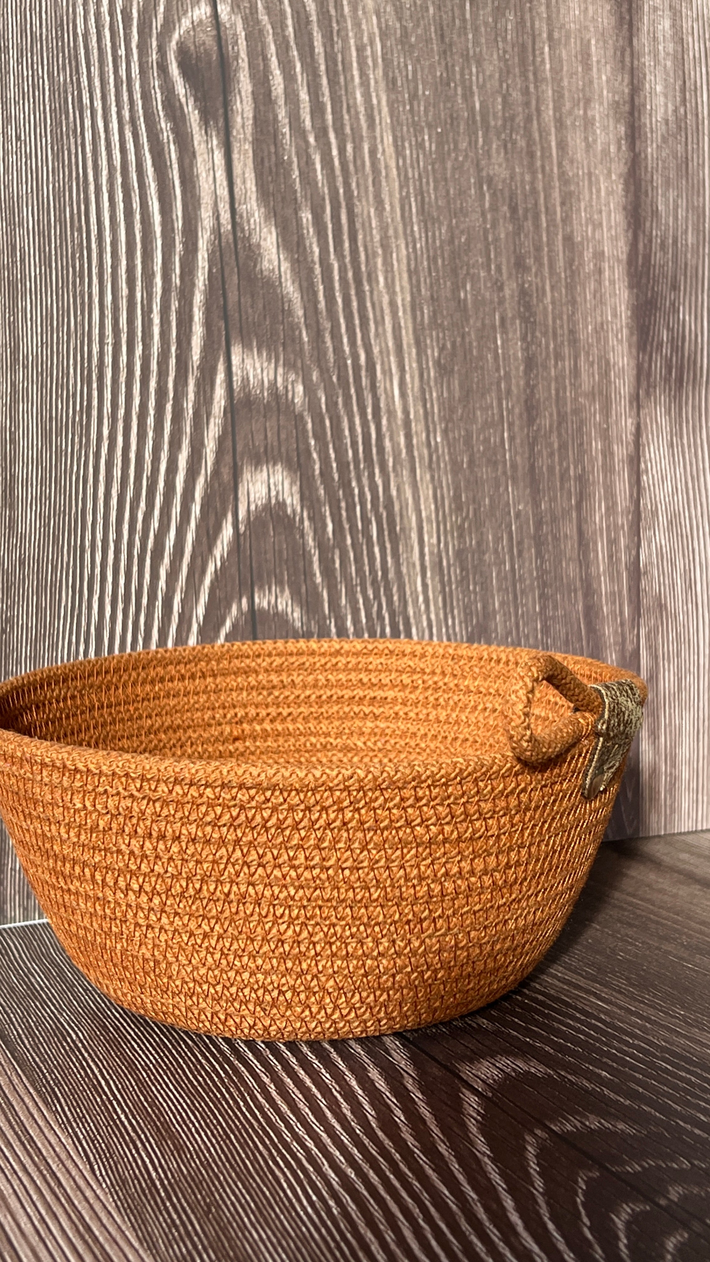 Terracotta Cotton Rope Storage Basket | Decorative Home Organiser