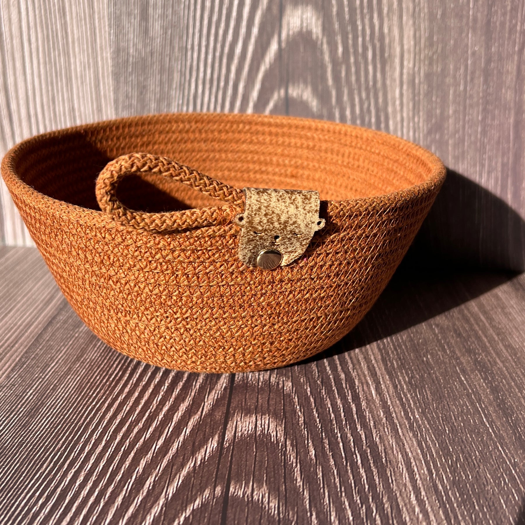 Terracotta Cotton Rope Storage Basket | Decorative Home Organiser