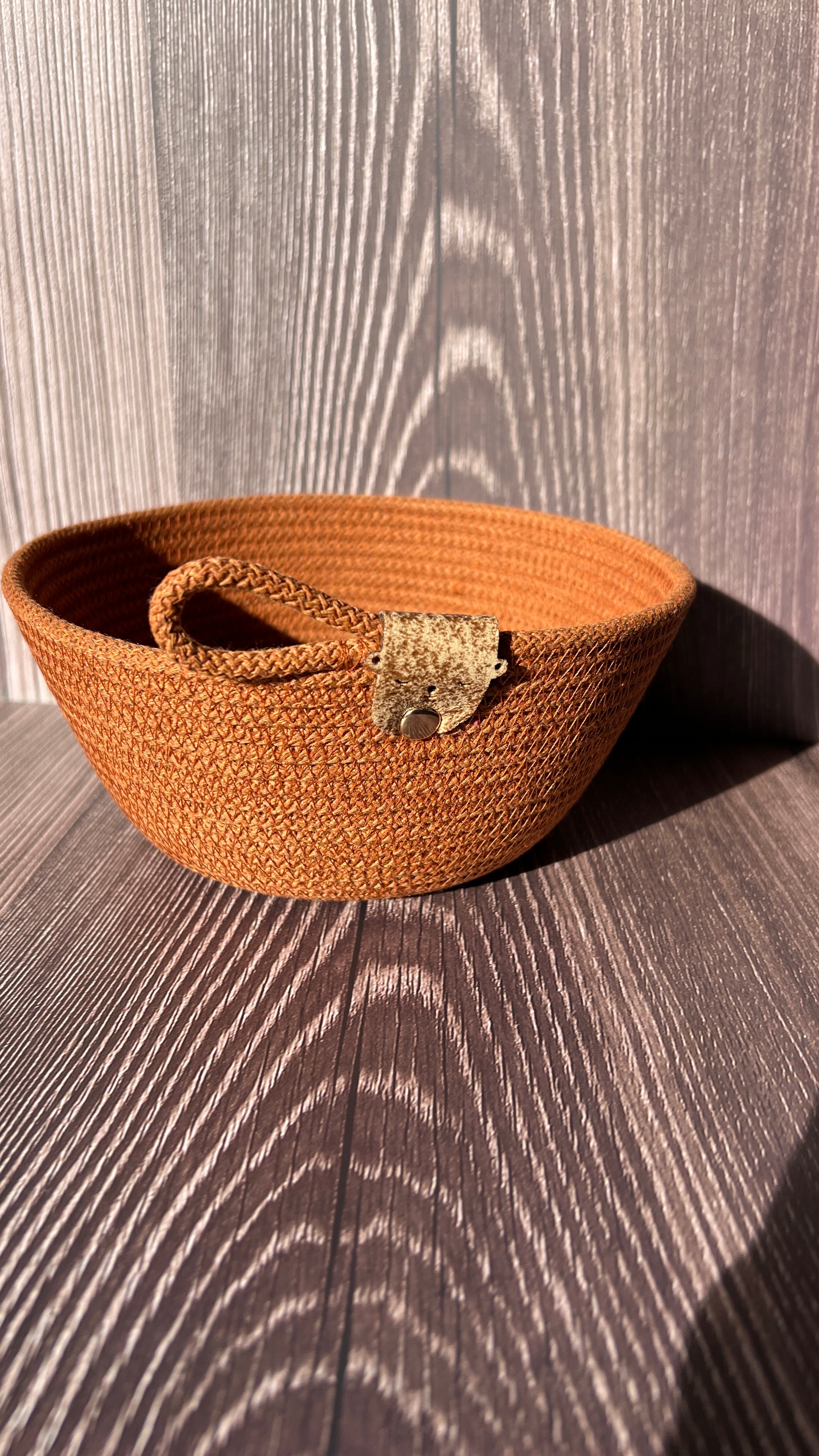 Terracotta Cotton Rope Storage Basket | Decorative Home Organiser