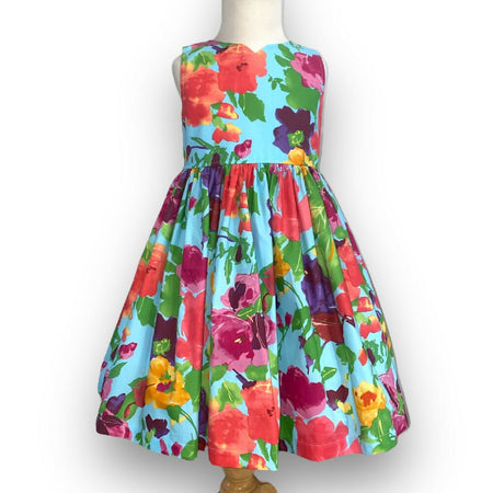 Painted Flowers Tea Party Dress - 3 colours