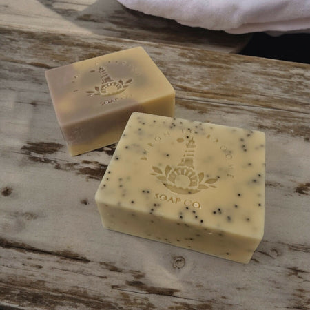 Goat Milk Handcrafted Soap Duo - Lavender and Orange & Poppyseed