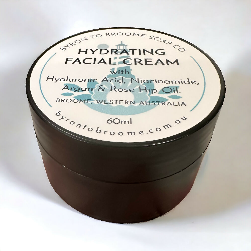 Hydrating Facial Cream with Hyaluronic Acid, Niacinamide, Argan & Rose Hip Oil - 60ml