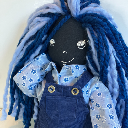 Ava| Soft doll| Handmade Cloth doll with wild hair| 53cm