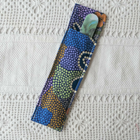 Nail file and pouch: Indigenous and other fabrics. Free post.