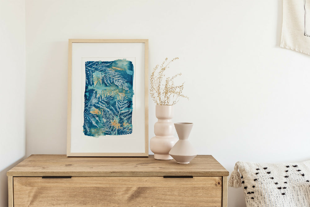 Cyanotype Art - Blue Bower Art - _0008_Coastal Forest