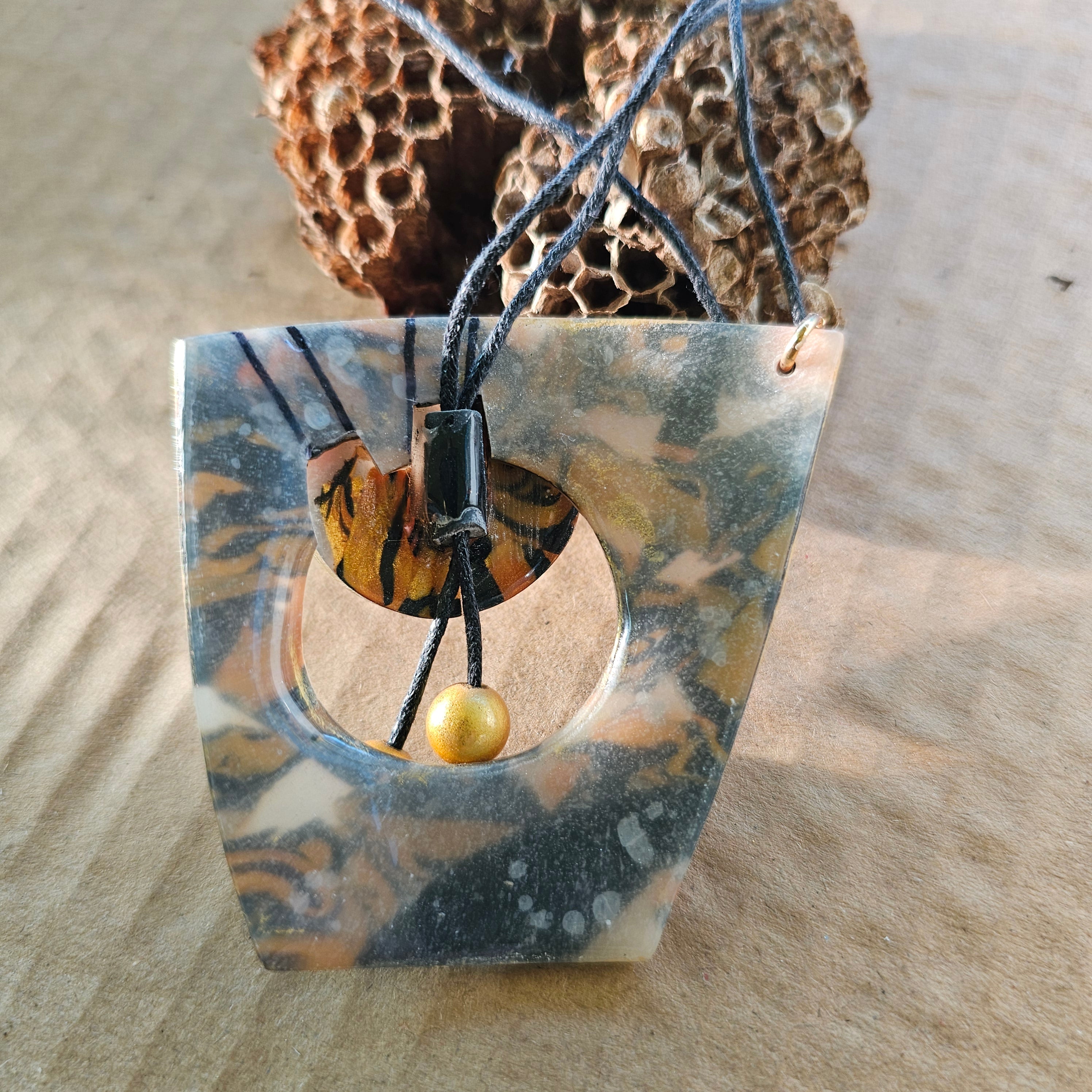 TRACES OF LIGHT PENDANT - ARTISAN POLYMER CLAY