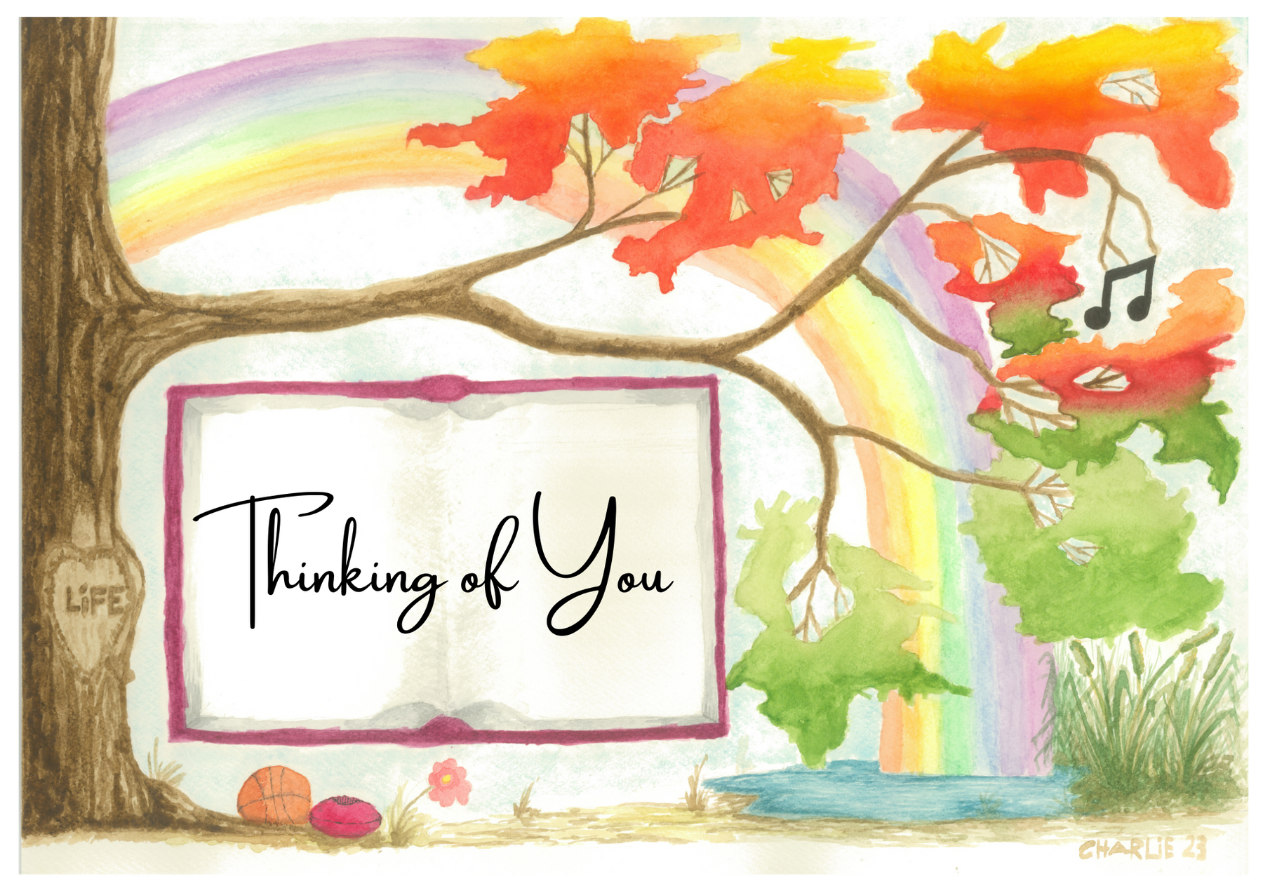 Thinking of You - Original Art Greeting Card