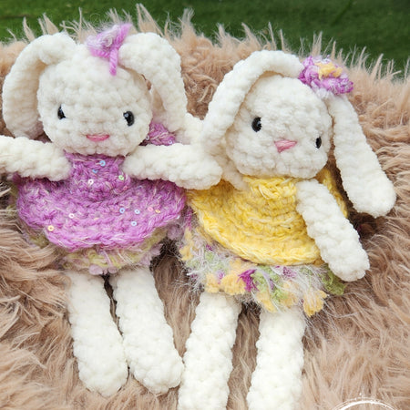 Handmade Plush Bunny with Removable Clothes