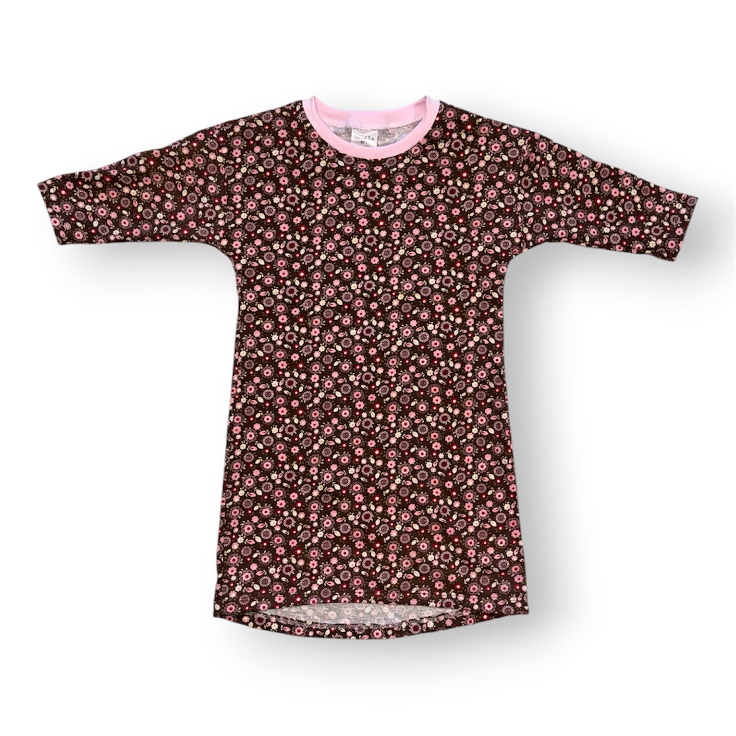 Girls Long Sleeve Dolman Dress | Handmade Winter T-Shirt Dress