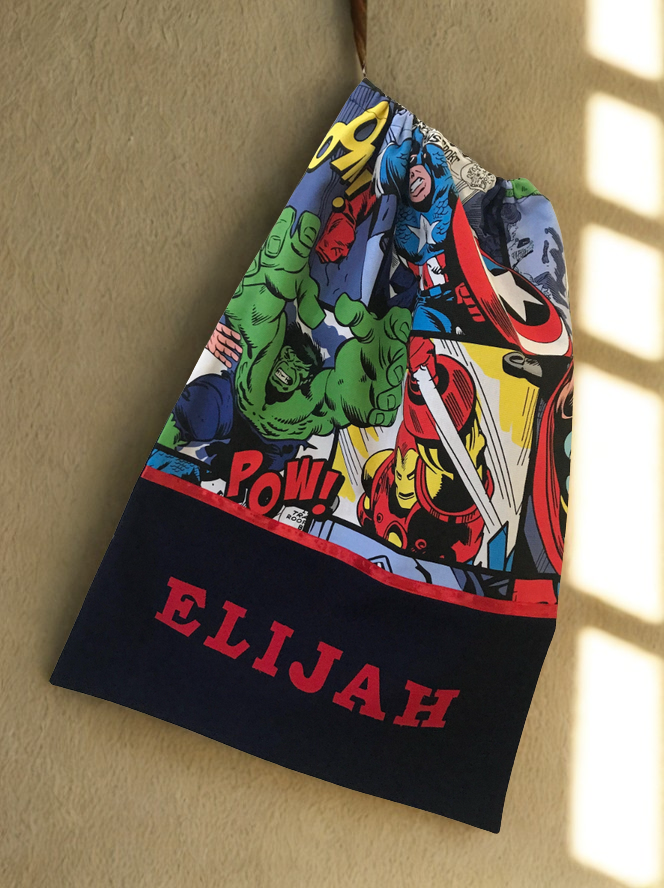 Children's Library Bag , Handmade, Personalised