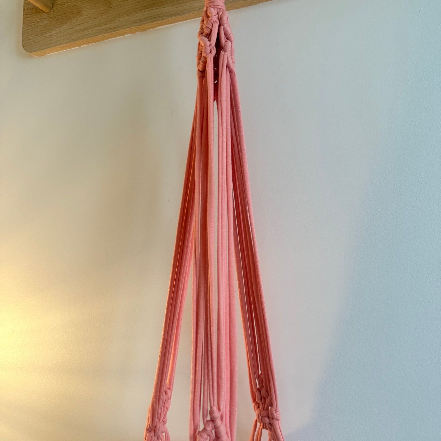 Handmade Pink Macramé Plant Hanger