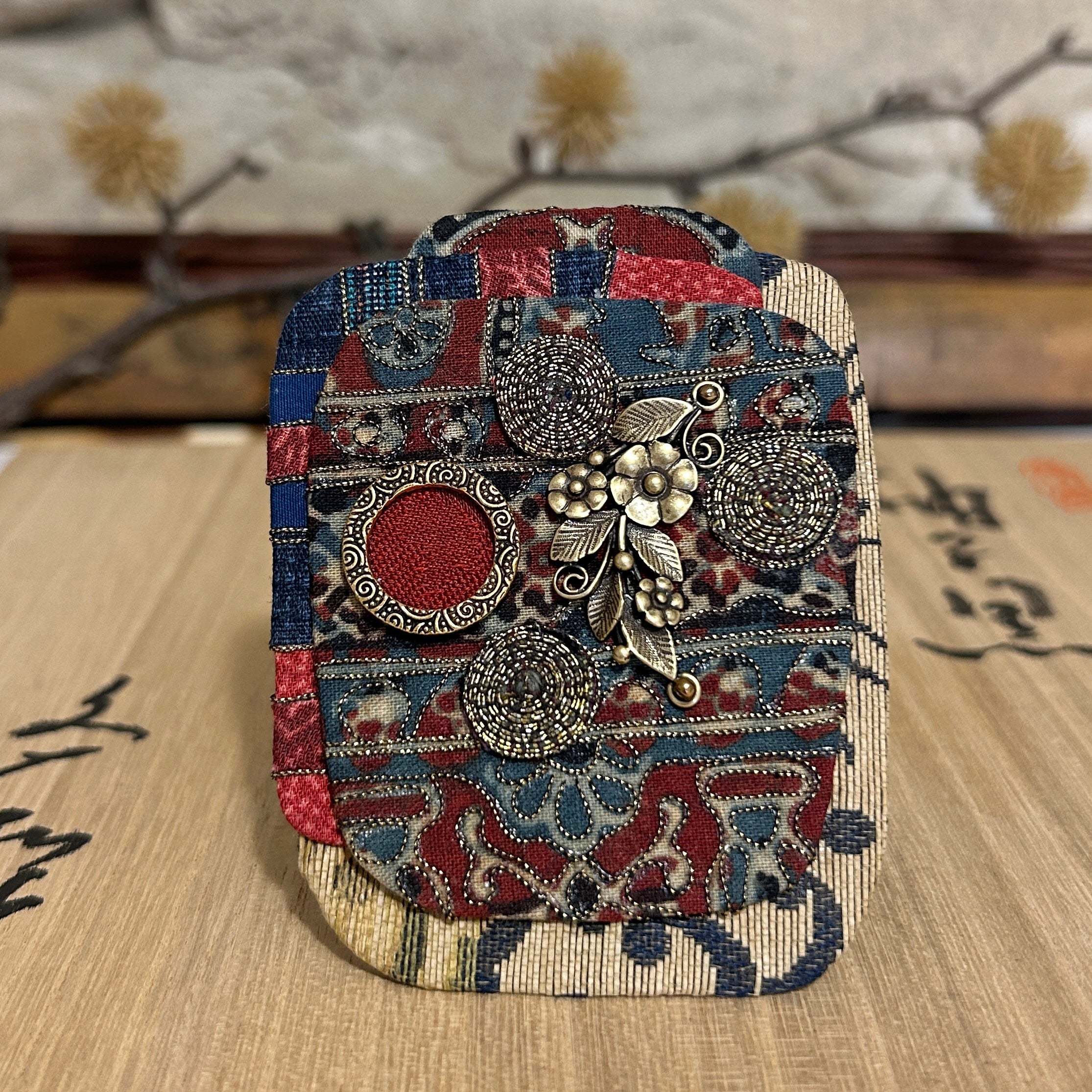 Richly Embellished Brooch Pendant Necklace - BV-3